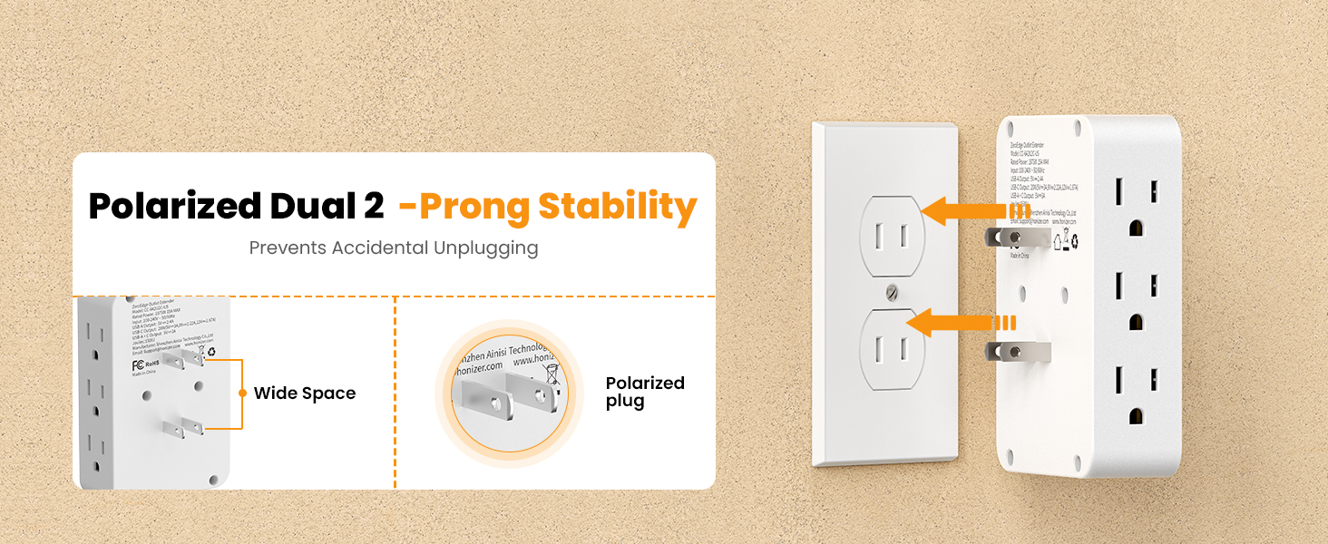 2 prong power strip