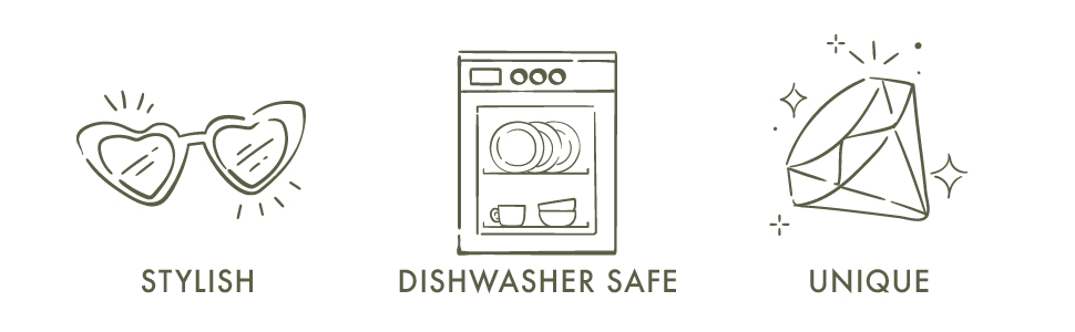 Stylish, Dishwasher Safe, Unique
