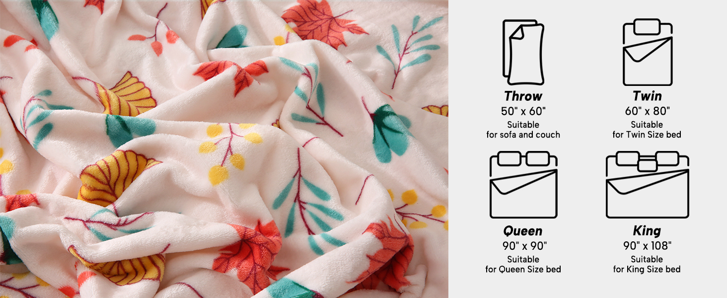 Autumn Leaves Throw Blanket