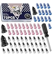 AUTOWN 72PCS Tire Repair Rubber Nail Kit - Complete Set with 3 Sizes, Storage Box &amp; Screwdriver -...