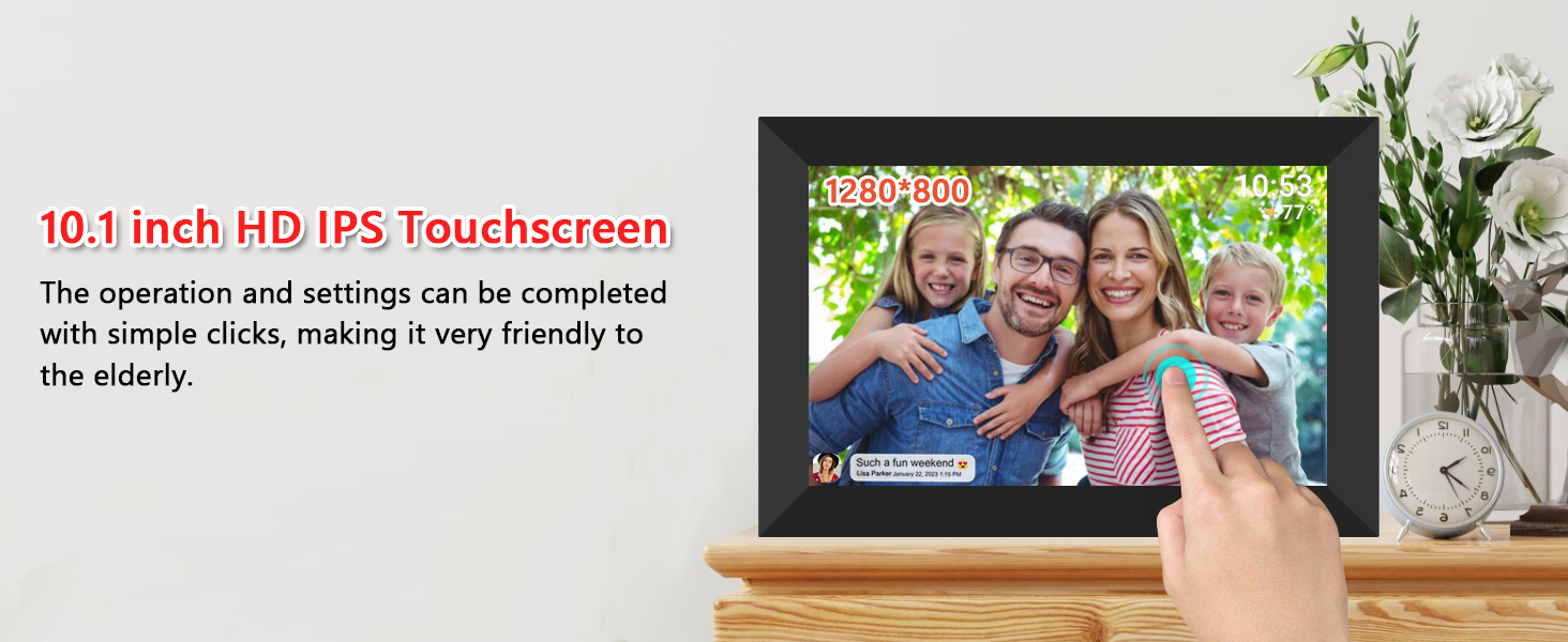 FRAMEO 10.1 Inch Smart WiFi Digital Photo Frame Digital Picture Frame