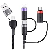 YOUSAMS PD 60W USB C Multi Fast Charging Cable Nylon Braided Cord 5-in-1 3A USB/C to Type C/Micro...
