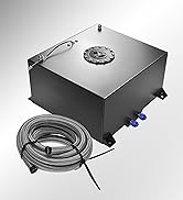 labwork 15 Gallon Black Aluminum Fuel Cell Gas Tank+Cap+Level Sender+Fuel Line Kit