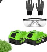 20V 12'' Cordless String Trimmer, Grass Trimmer&amp;Edger with 8 Replacement Spools, Battery Powered ...