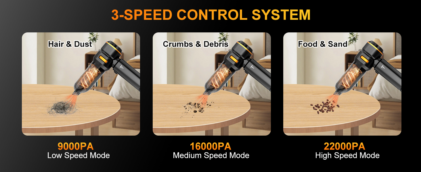 KedeeSparkle Handheld Car Vacuum Cleaner, 4 in 1 Cordless Vacuum Cleaner
