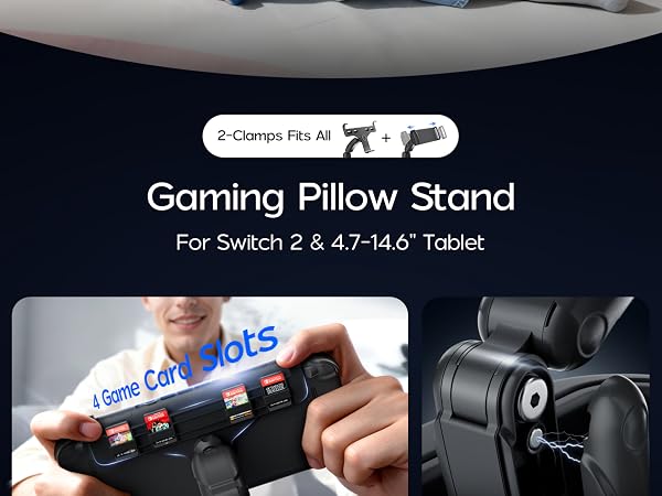 Gaming Pillow Stand for Nintendo Switch 2 &amp; Kindle &amp; Tablet