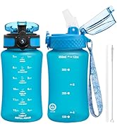 OLDLEY Kids Water Bottle for School, 12 oz (2 lids) BPA-Free Reusable Leak-proof Durable Tritan P...