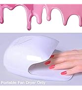 Nail Fan Dryer for Regular Nail Polish, Portable Nail Dryer Nail Art Polish Machine Quick Dry Nai...