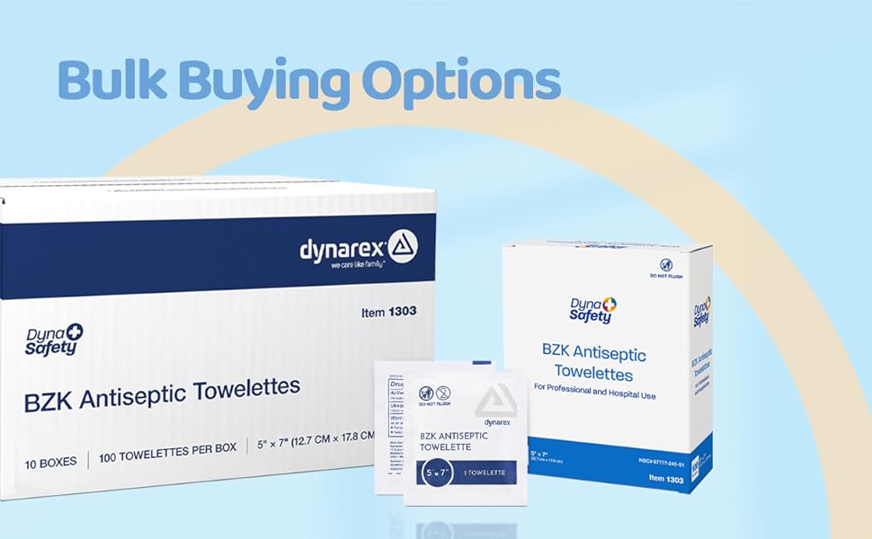 dynarex dynasafety bulk buying options bzk antiseptic towelettes