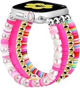 Newlibery Beaded Bracelets Band Compatible with Apple Watch 38mm 40mm 41mm 42mm (S10/11) Women Ki...