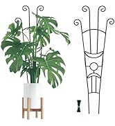 32.6in Monstera Plant Support Stakes for Indoor Plants, Metal Garden Plant Trellis for Climbing P...