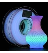AMOLEN 3D Printer Filament, Glow in The Dark Filament Multicolor Rainbow PLA Filament, Blue, Gree...