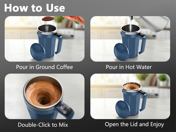 self stirring coffee mug