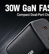 MAUSLGE 30W GaN fast charging compact dual-port USB-C wall charger