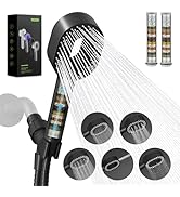 Hibbent Filtered Showerhead with handheld, High Pressure 5 Sprays Shower Head, Anti-clog Nozzles,...