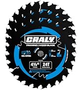 CRALY 4-1/2 Inch 24 Teeth Wood Cutting Framing Circular Saw Blade, 9.5 mm Arbor, Carbide Tipped, ...