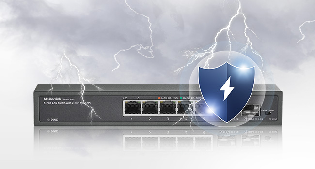 5-Port 2.5G Ethernet Switch with 2-Port 10G SFP+