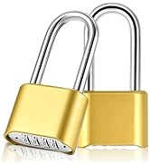 Lockwise 4 Digit Heavy Duty Combination Padlock, Weatherproof Combination Lock for Gym Locker Out...