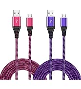 Micro USB Cable 10FT, OKRAY 2-Pack Long Braided USB-A to Micro USB 2.0 Fast Charging Cable Sync D...