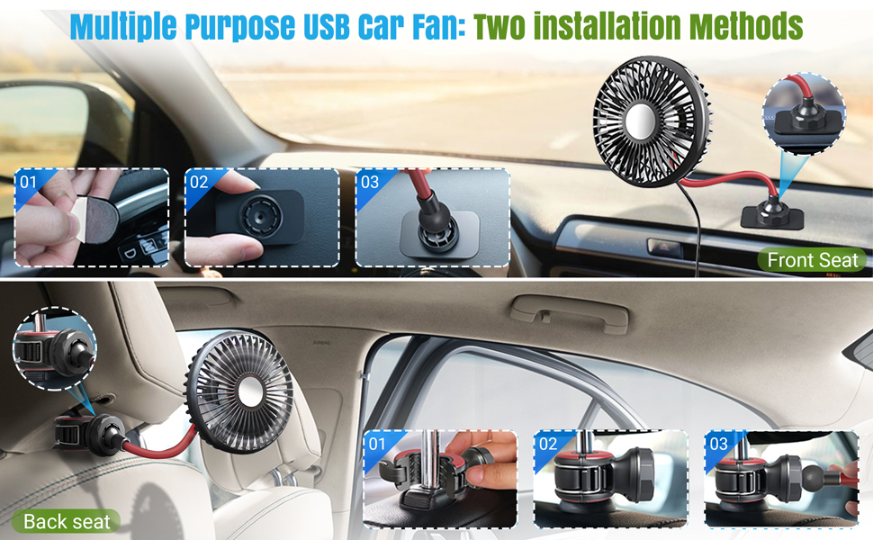 car fan for backseat car fans that blow cold air car window fan ventilador para carro 