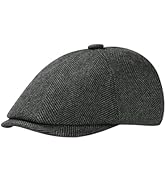 KUJUHA Wool Men's Newsboy Caps Flat Irish Cabbie Ivy Gatsby Newsboy Driving Hat Hunting Cap Winte...