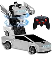 SANGQAOFU Remote Control Car Cyber-Inspired Transformer Toys Cars 2.4Ghz One-Button Deformation 3...