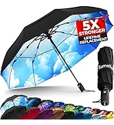 TUMELLA Strongest Windproof Travel Umbrella (Compact, Superior &amp; Beautiful), Small Strong but Lig...