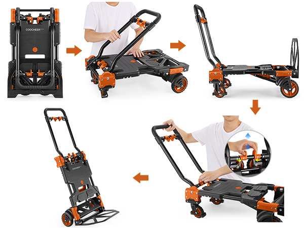 330LB Folding Hand Truck Heavy Duty Carrying