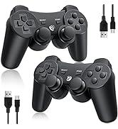 Controller 2 Pack for PS3 Wireless Controller for Sony Playstation 3, Double Shock 3, Bluetooth, ...