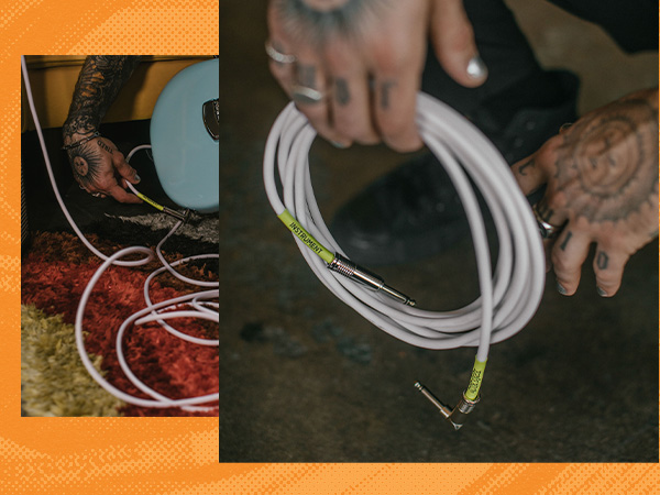 white guitar cable