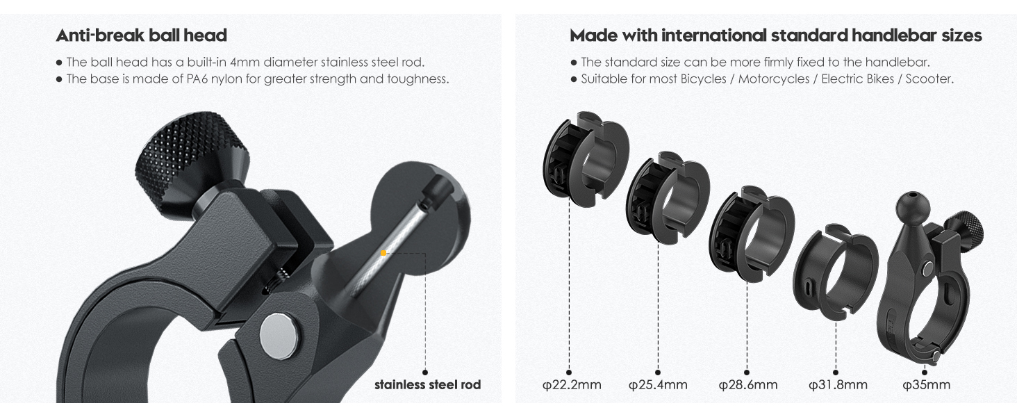 Aluminum Motorcycle Phone Mount