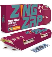 ZingZap Roach Glue Trap Passion Fruit Scent 13-Ct | Sticky Cockroach Traps with Natural Bait | 2...