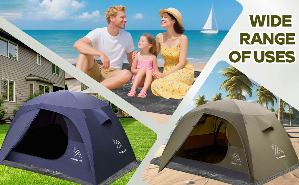 Premium Tent Footprint, PU3000,300D Oxford Ripstop Fabric,Tarp GroundSheet 2 Person Backpacking - 3