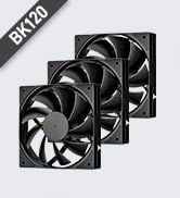 DARKROCK 3-Pack 120mm Black Computer Case Fans High Performance Cooling Low Noise 3-Pin 1200 RPM ...