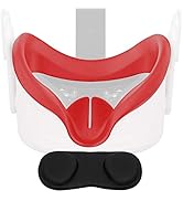 VR Face Cover and Lens Cover Compatible for Meta/Oculus Quest 2 Headset, SINWEVR Sweatproof Silic...