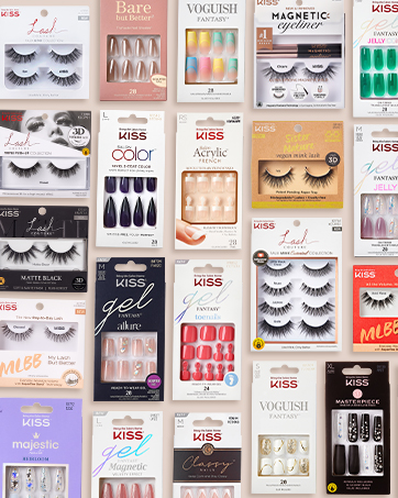 Kiss salon home nail lashes beauty glue-on nails press-on DIY household woman girls teens