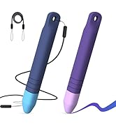 Kid-Friendly Stylus Pens for Touch Screens with Tethers - Mixoo Anti-Rolling Tablet Stylus 2 Pack...
