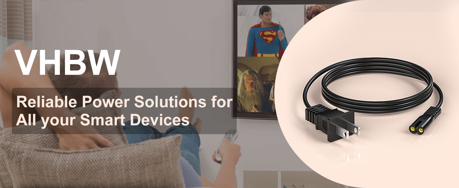 TV Power Cord for Samsung LG TCL Sony TV Power Cable