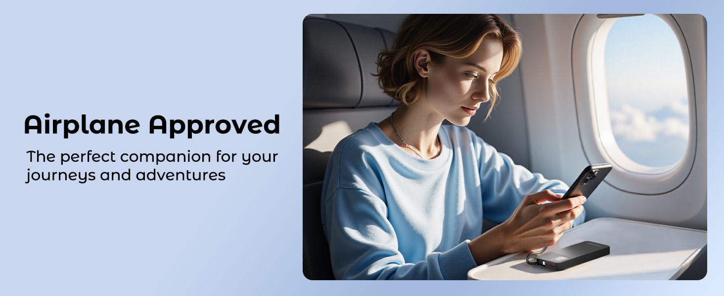 Airplane Approved portable charger usb c