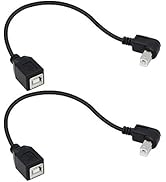 SinLoon USB 2.0 Type-B Printer Cable, (2-Pack) USB 2.0 B Female to Type-B Male (UP) Printer Short...