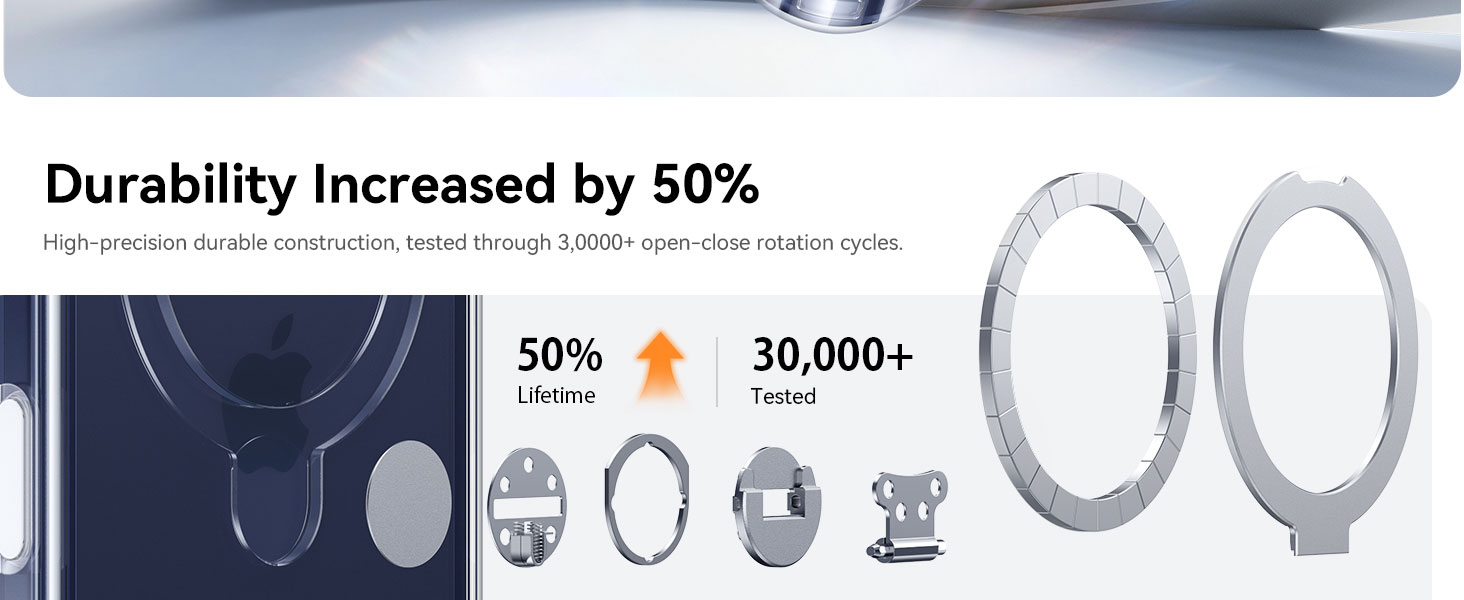 Peerock for iphone 17 pro max case clear with magnetic stand