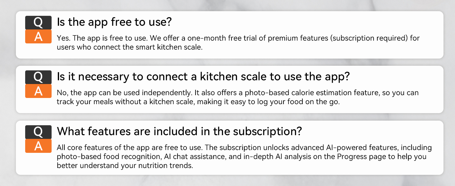 smart food scale with nutrition calculator