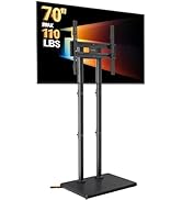 Perlegear Universal Floor TV Stand for 32–70" TVs up to 110 lbs, Height-Adjustable Tall TV Stand ...