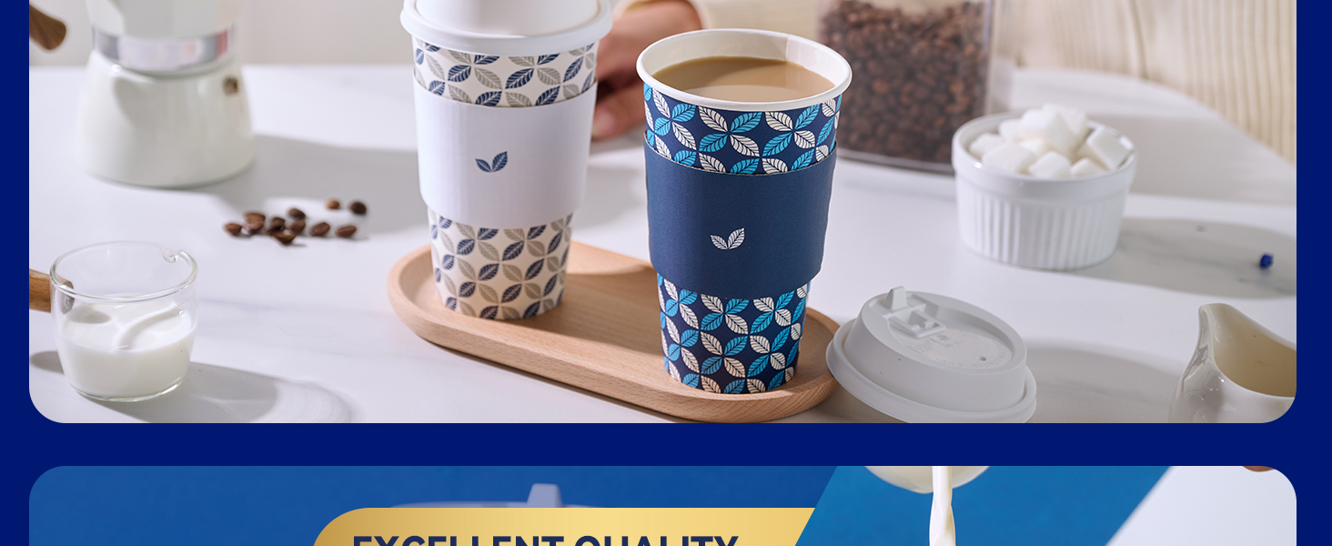 coffee cups with lids sleeves