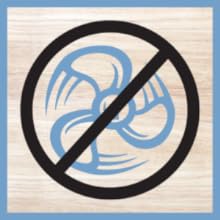 bladeless design and safety grille for safe use around children and pets