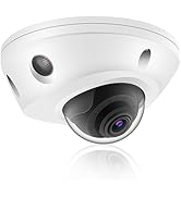 4K 8MP Mini Low Profile Dome PoE IP Camera Indoor 98 Feet Night Vision, 2.8mm Lens 105° Wide Angl...