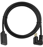 Poyiccot USB Type C Extension Cable 6ft, U Shape USB C 10Gbps 60W USB 3.1 Type C Male to Female C...