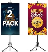 GSOW Poster Stand for Display, 80'' Adjustable Sign Stand Tripod, Retractable Poster Board Stand ...