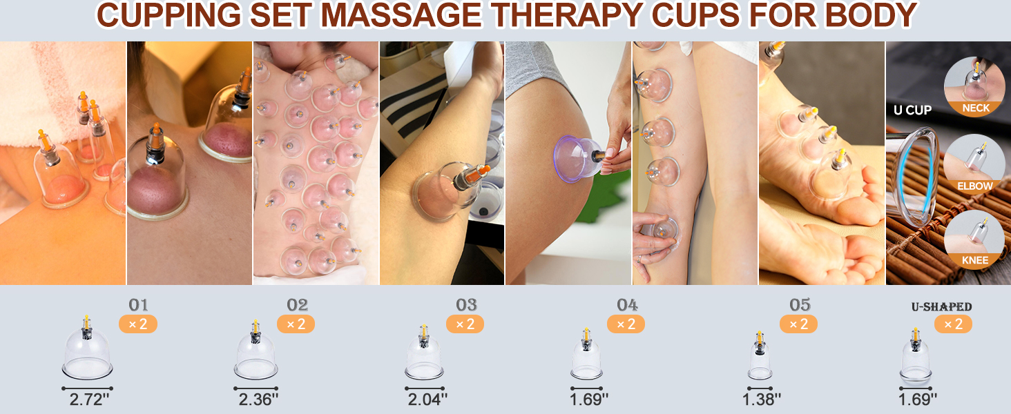 12 cupping kit for massage therapy
