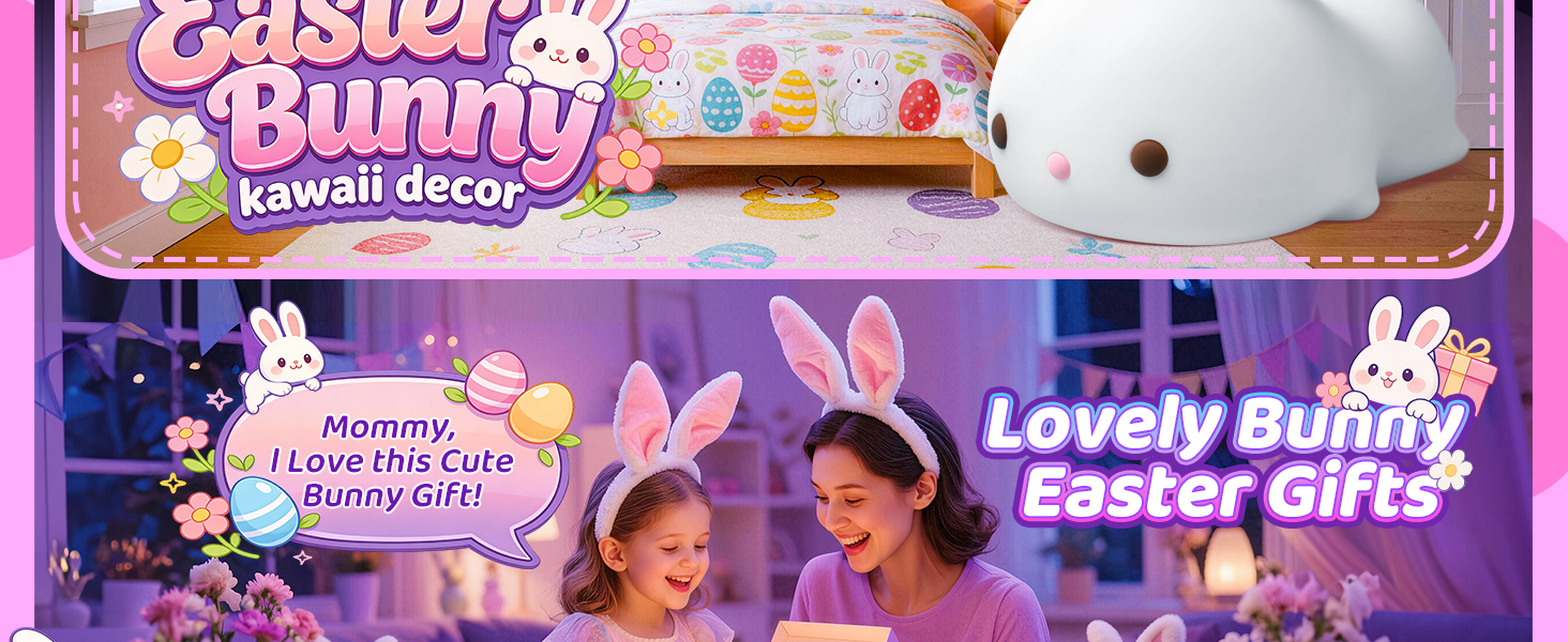 bunny night light for kids night light for baby nursery night light kids lamp